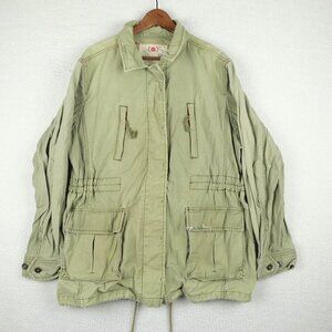 Gap  Utility Jacket Womens Extra Large Green Outdoor Pockets Button Up C…